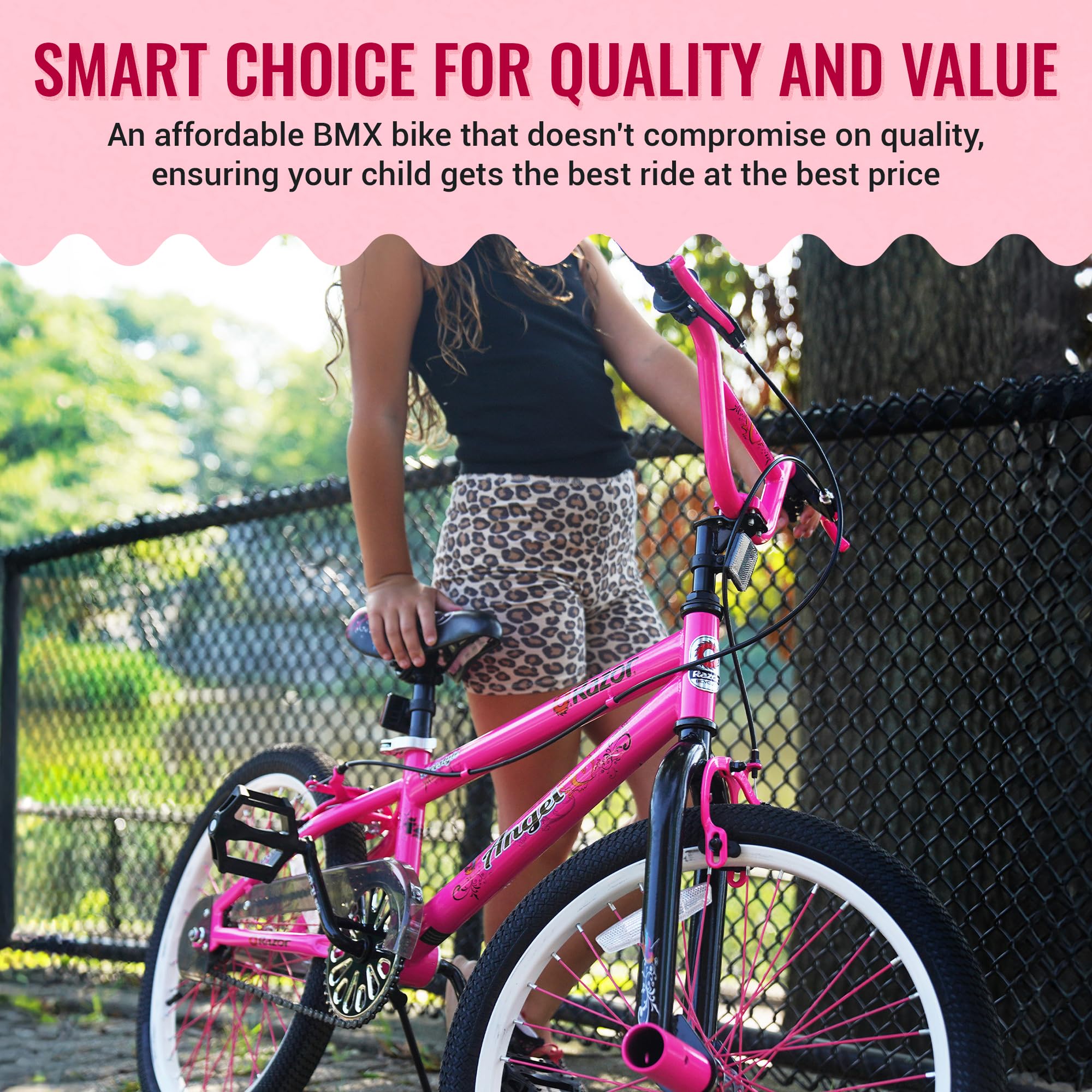 Amazon.com : Razor Angel Girls' Bike, Pink , 20-Inch : Sports